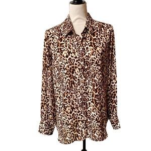 Banana Republic Dillon Classic Fit Buttondown Shirt in Animal/Leopard Print